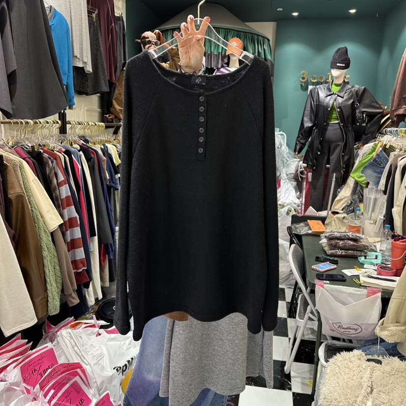 3COLOR韓國代購㊣女裝新款時尚針織衫Three color針織衫圖色4