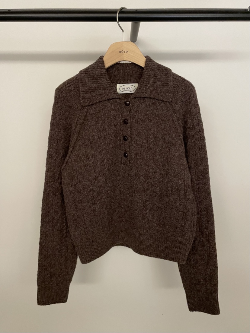 BOLD-A東大門㊣實拍女裝新款職業休閑推薦時尚25秋冬針織衫紐扣RE BOLD針織衫圖色3