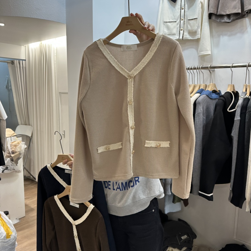 ABLESTUDIO東大門㊣直郵女士新款休閑時尚人氣職業真品針織衫ABLESTUDIO針織衫