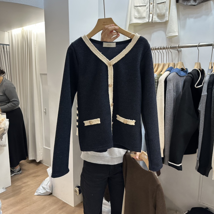 ABLESTUDIO東大門㊣直郵女士新款休閑時尚人氣職業真品針織衫ABLESTUDIO針織衫圖色2