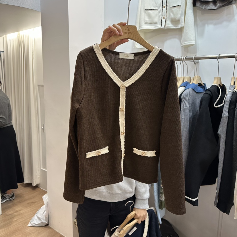 ABLESTUDIO東大門㊣直郵女士新款休閑時尚人氣職業真品針織衫ABLESTUDIO針織衫圖色3