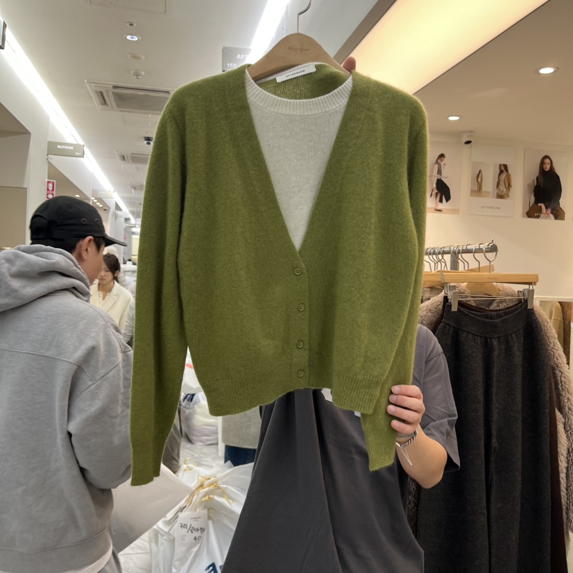 AFTERGLOW東大門㊣代購女裝新款25秋冬職業真品熱賣針織衫羊毛AFTERGLOW針織衫