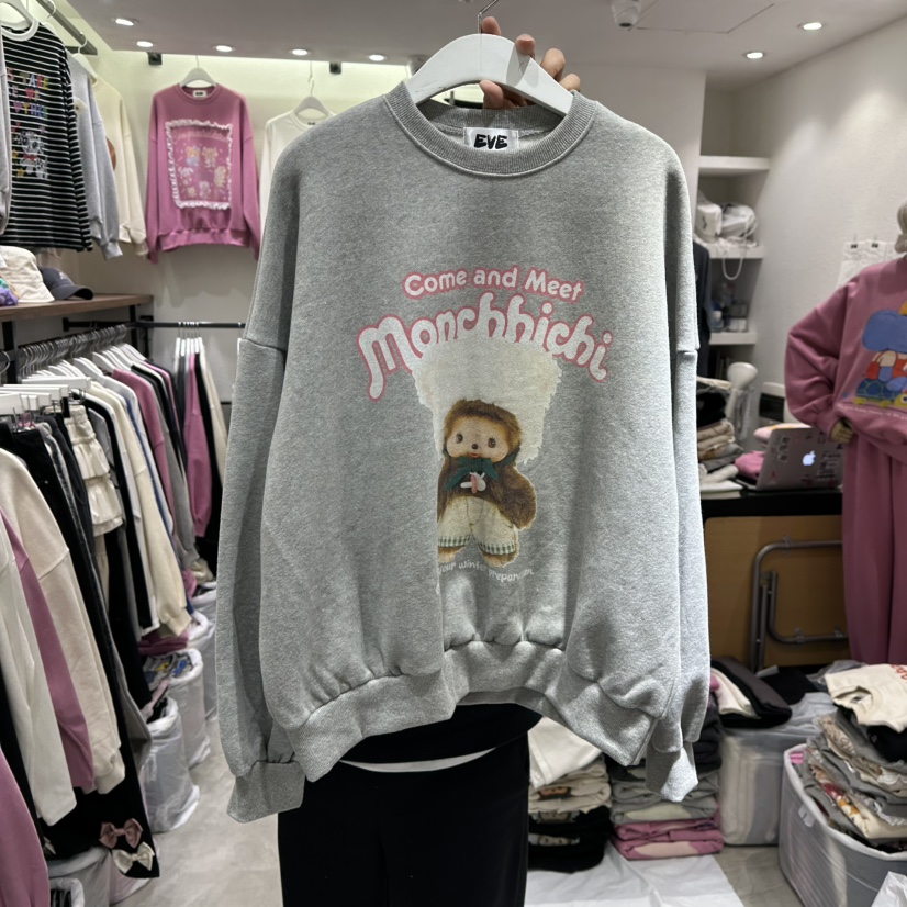 EVE東大門㊣實拍女士新款25秋冬職業休閑推薦真品人氣時尚衛衣EVE衛衣圖色2