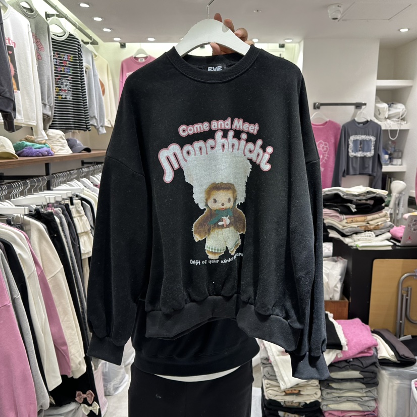 EVE東大門㊣實拍女士新款25秋冬職業休閑推薦真品人氣時尚衛衣EVE衛衣圖色3