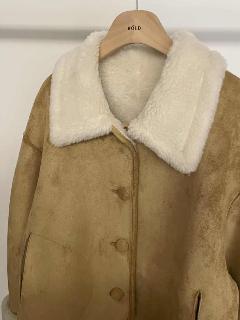 BOLD-A東大門㊣直郵女士新品時尚熱賣人氣25秋冬職業短款大衣RE BOLD短款大衣