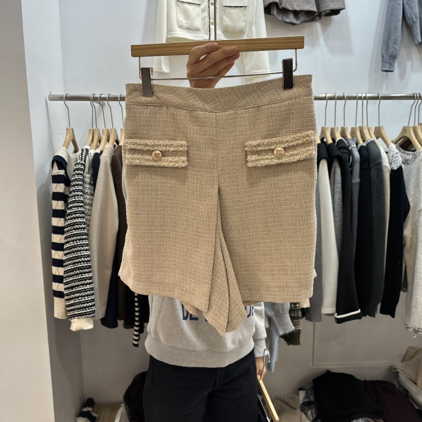 ABLESTUDIO東大門㊣代購女士新款真品時尚推薦人氣短褲粗花呢ABLESTUDIO短褲