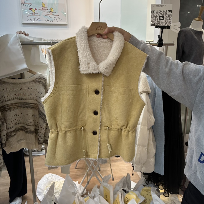 ABLESTUDIO東大門㊣代購女裝新款職業熱賣推薦25秋冬真品馬甲ABLESTUDIO馬甲