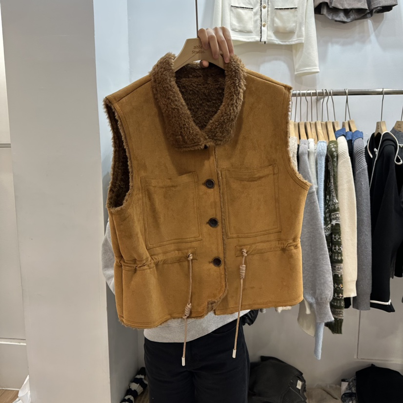 ABLESTUDIO東大門㊣代購女裝新款職業熱賣推薦25秋冬真品馬甲ABLESTUDIO馬甲圖色2