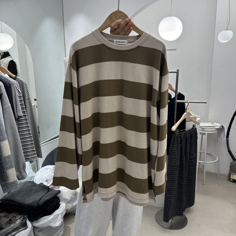 GOLDEN MARKET韓國代購㊣女裝新款時尚職業真品25秋冬長袖T恤GOLDEN MARKET長袖T恤