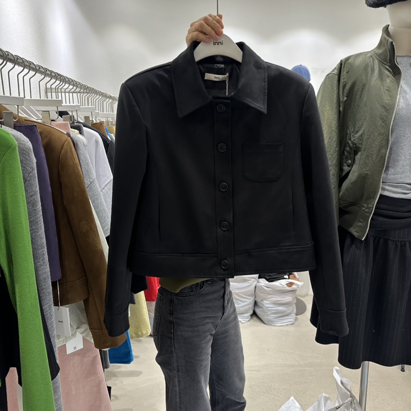 INNI東大門㊣實拍女裝新款熱賣真品休閑推薦職業時尚25秋冬夾克inni夾克圖色2