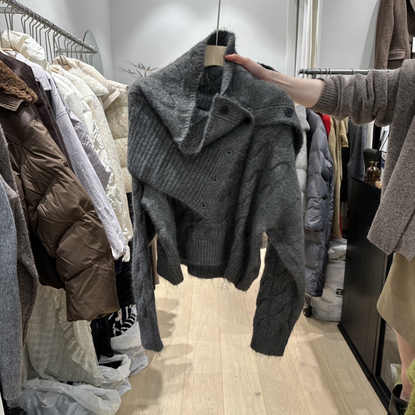 DDAY東大門㊣實拍女裝新品真品休閑職業25秋冬人氣針織衫套裝DDAY針織衫圖色2