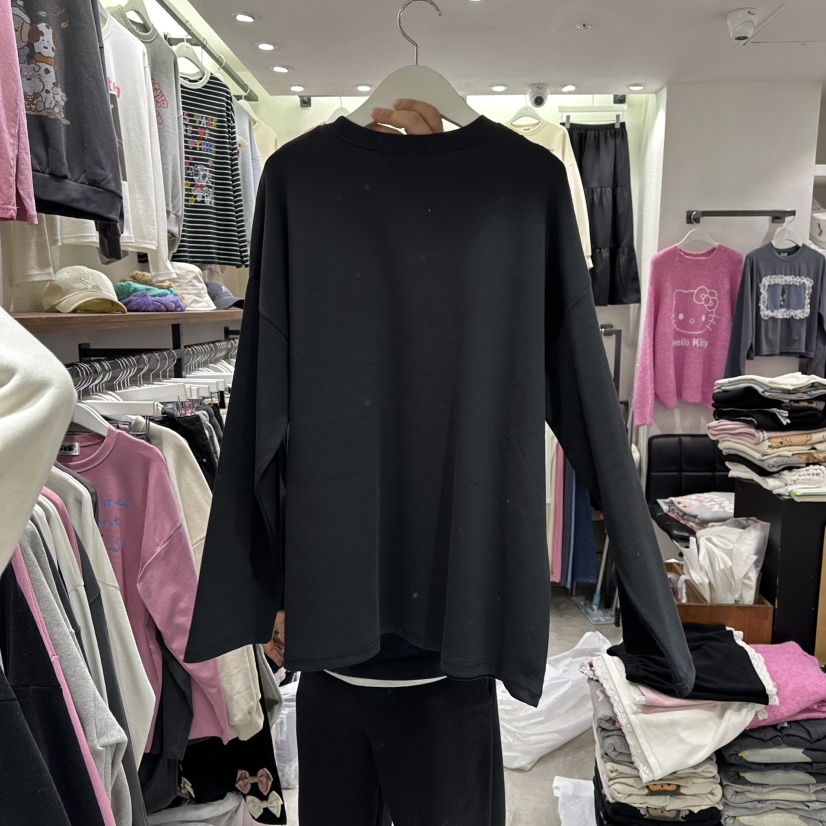 EVE東大門㊣實拍女士新品25秋冬推薦時尚休閑職業熱賣長袖T恤EVE長袖T恤