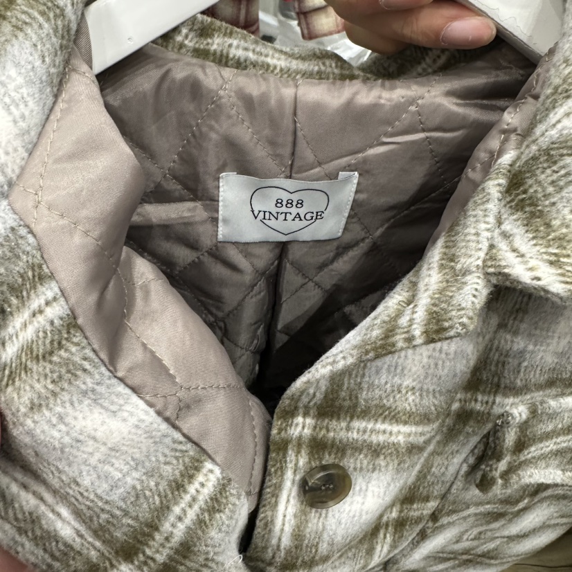 VINTAGE 888東大門㊣實拍女裝新款職業時尚熱賣夾克格紋絎縫VINTAGE888/TRIPLE EIGHT夾克