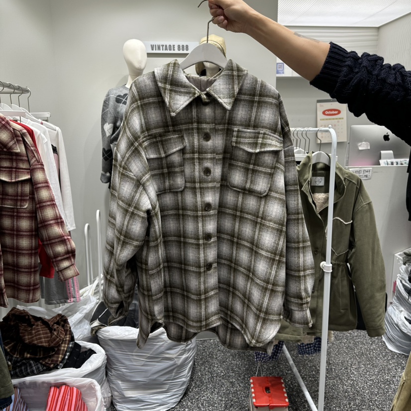 VINTAGE 888東大門㊣實拍女裝新款職業時尚熱賣夾克格紋絎縫VINTAGE888/TRIPLE EIGHT夾克圖色3