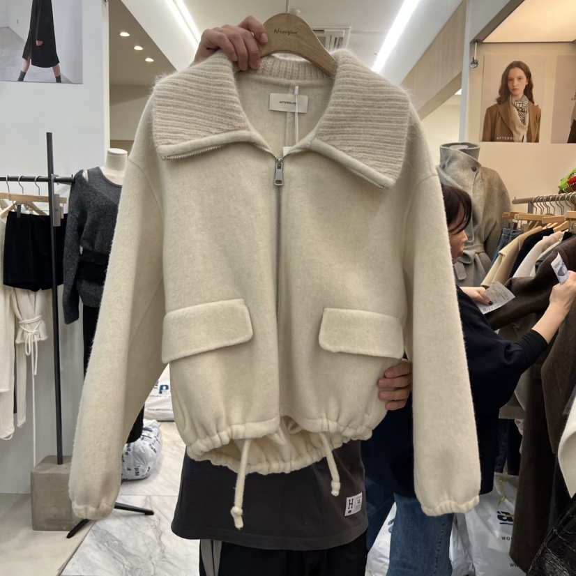 AFTERGLOW東大門㊣實拍女士新品熱賣時尚休閑推薦25秋冬短款大衣AFTERGLOW短款大衣