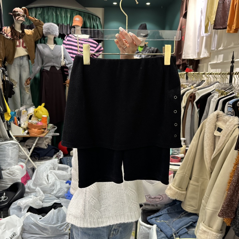 3COLOR東大門㊣實拍女裝新品人氣裙褲緊身褲Three color裙褲圖色2