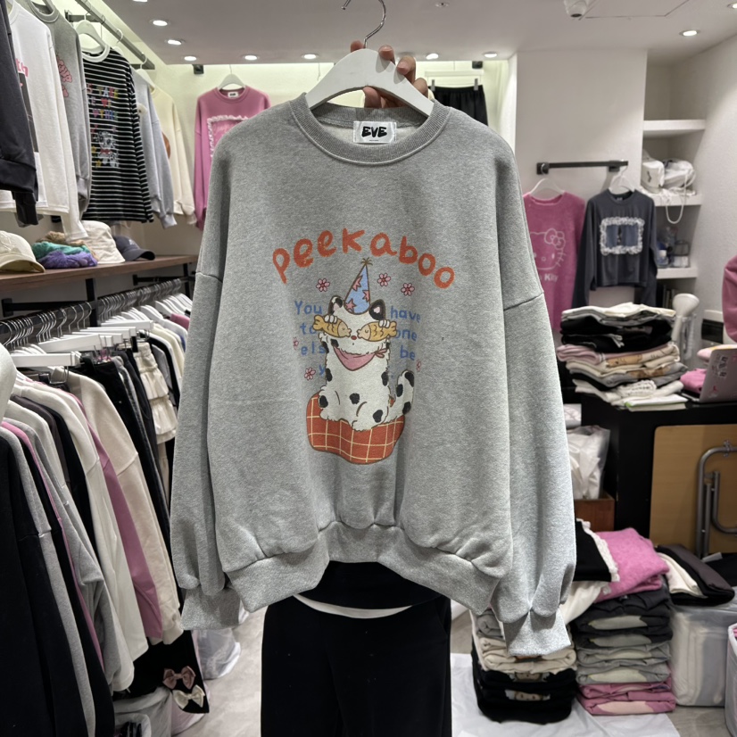 EVE東大門㊣直郵女裝新款人氣職業推薦時尚25秋冬真品衛衣加絨EVE衛衣圖色2