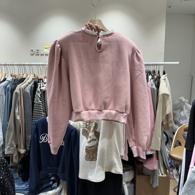 DELLING韓國直郵㊣女裝新款推薦職業時尚真品25秋冬衛衣加絨DELLING衛衣