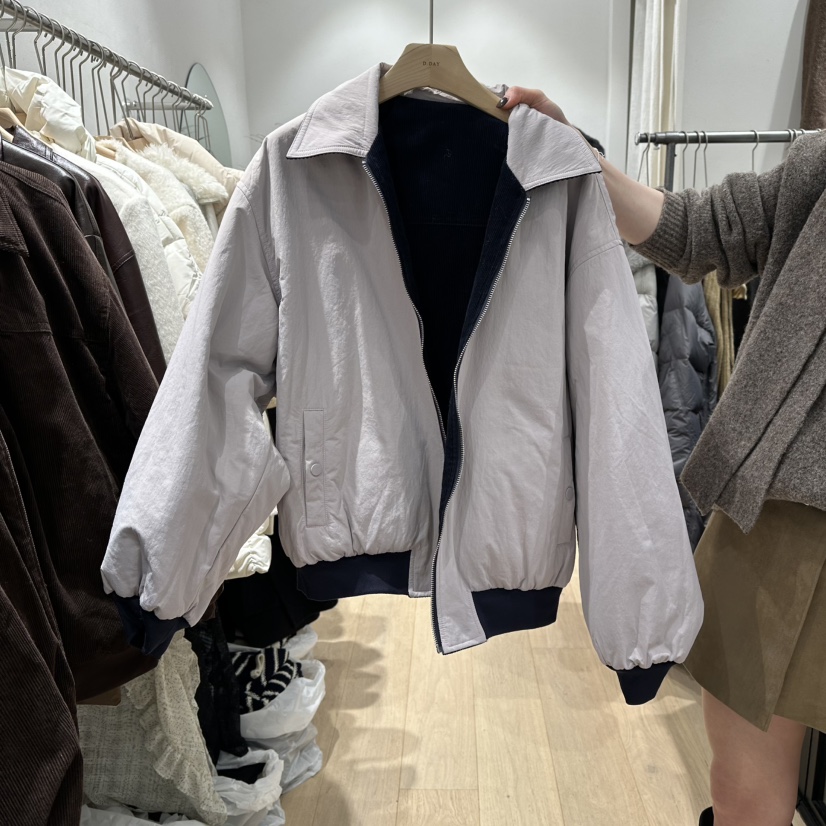 DDAY東大門㊣代購女士新款熱賣人氣推薦時尚夾克兩面穿燈心絨DDAY夾克