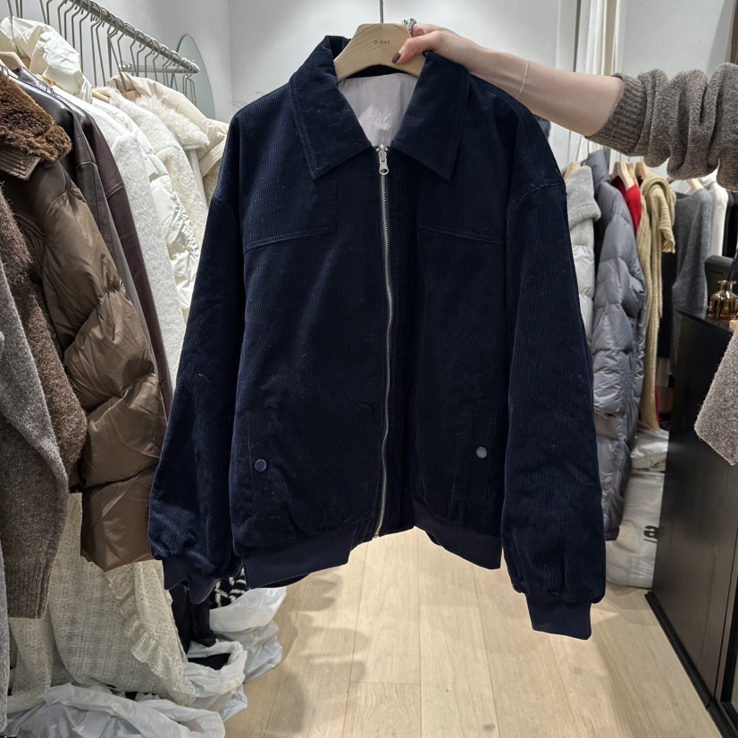 DDAY東大門㊣代購女士新款熱賣人氣推薦時尚夾克兩面穿燈心絨DDAY夾克