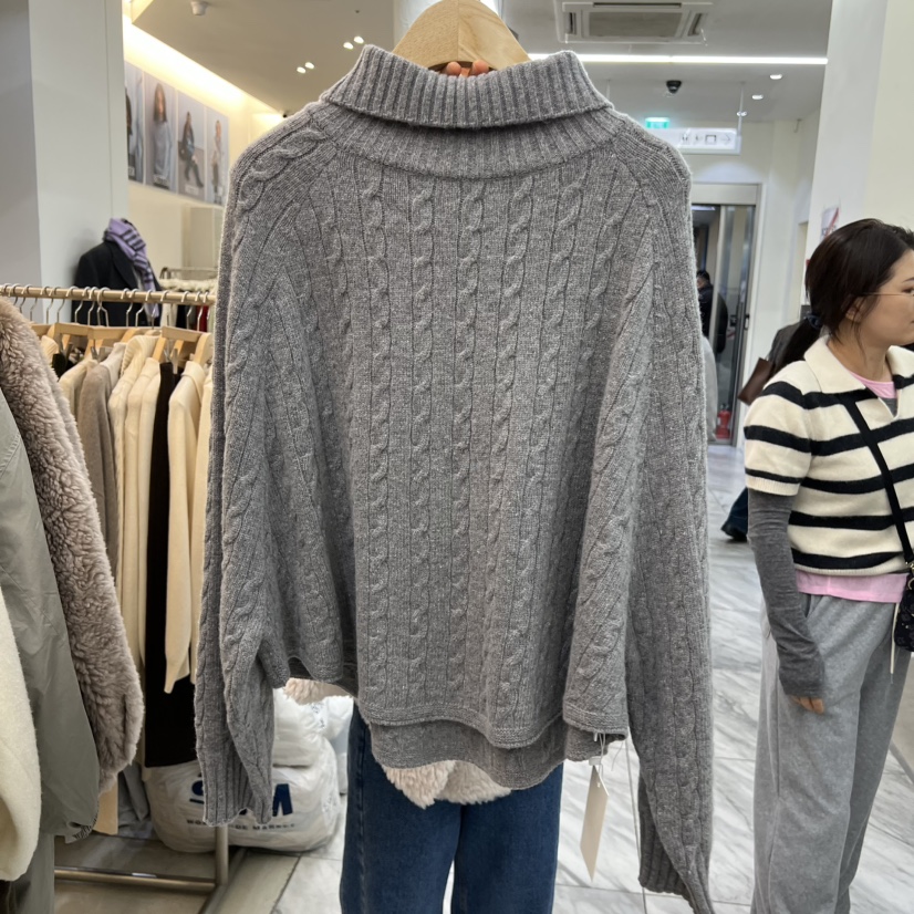 AFTERGLOW韓國代購㊣女士新款熱賣人氣針織衫麻花針織兩面穿AFTERGLOW針織衫