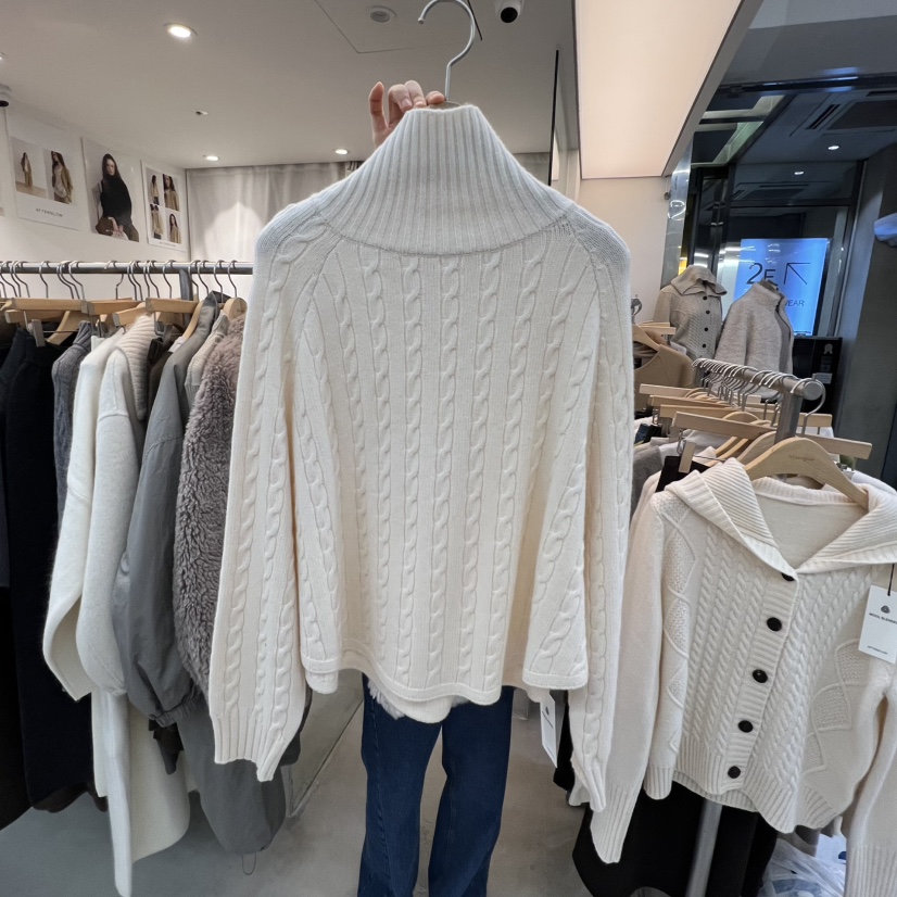 AFTERGLOW韓國代購㊣女士新款熱賣人氣針織衫麻花針織兩面穿AFTERGLOW針織衫圖色2