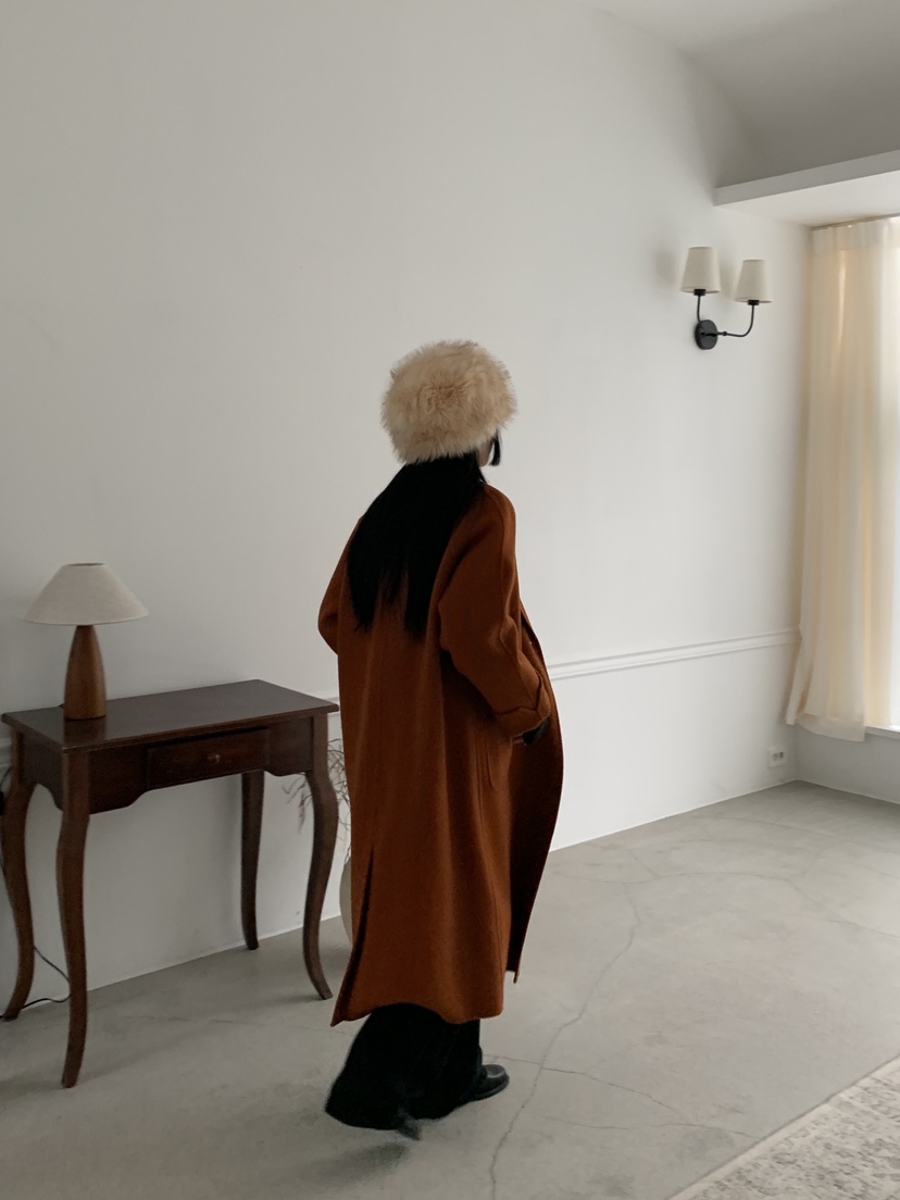 MILUI韓國代購㊣女士新款職業休閑熱賣25秋冬時尚中長款大衣MILUI中長款大衣