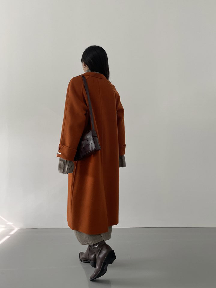 MILUI韓國代購㊣女士新款職業休閑熱賣25秋冬時尚中長款大衣MILUI中長款大衣