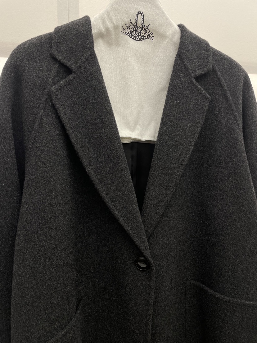 MILUI韓國代購㊣女士新款職業休閑熱賣25秋冬時尚中長款大衣MILUI中長款大衣