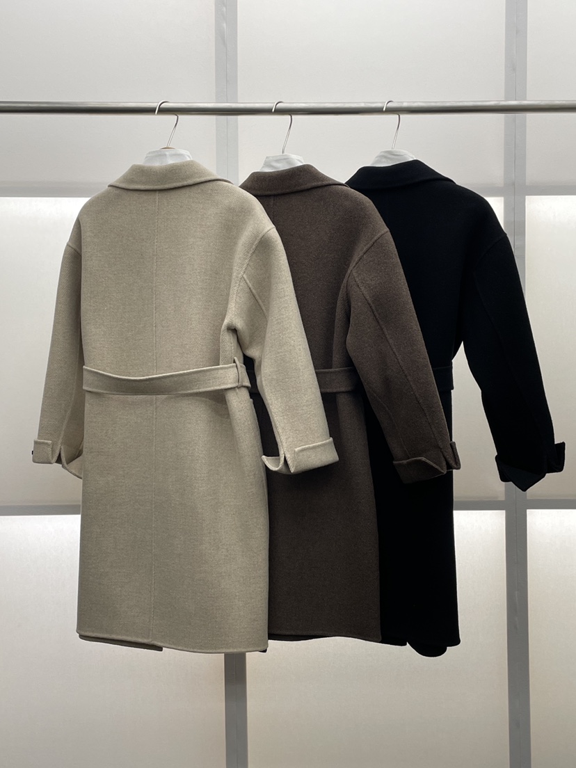 MILUI韓國直郵㊣女士新款職業熱賣時尚推薦中長款大衣含腰帶MILUI中長款大衣