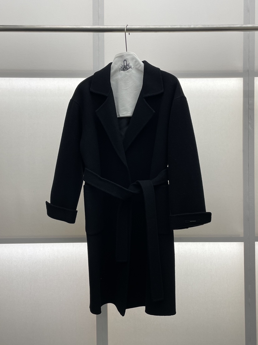 MILUI韓國直郵㊣女士新款職業熱賣時尚推薦中長款大衣含腰帶MILUI中長款大衣圖色3