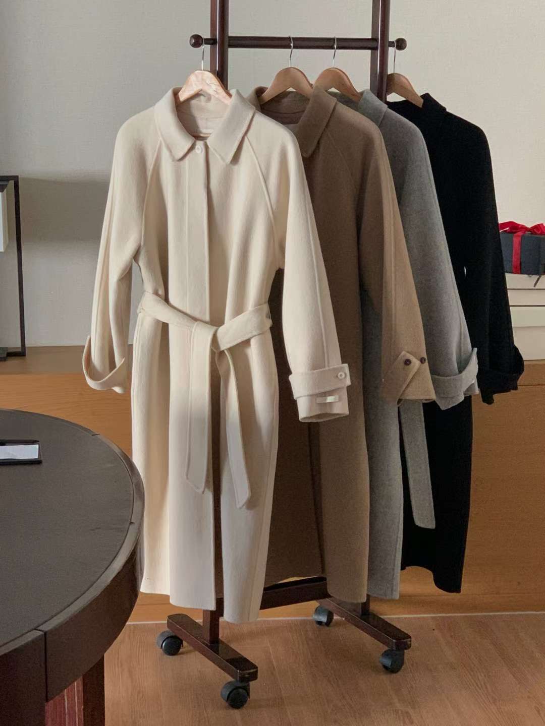 IVORY東大門㊣代購女裝新款25秋冬真品職業休閑推薦中長款大衣IVORY中長款大衣