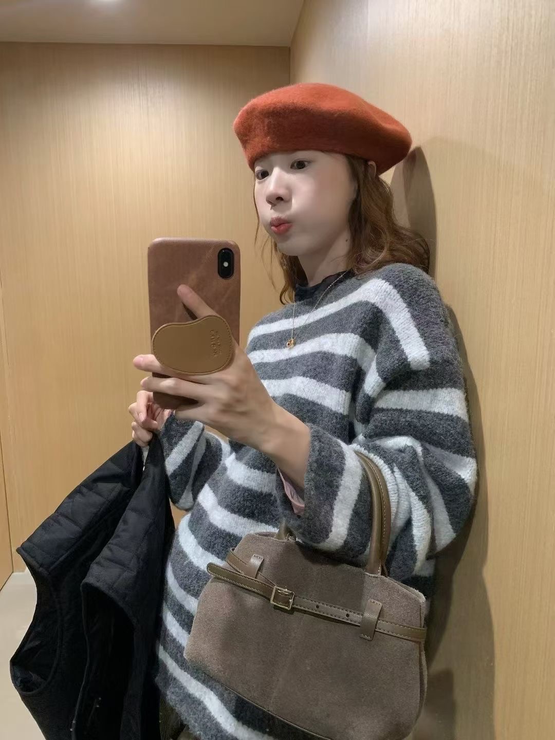 ANGE韓國代購㊣女士新款推薦時尚人氣職業真品熱賣25秋冬針織衫ANGE針織衫