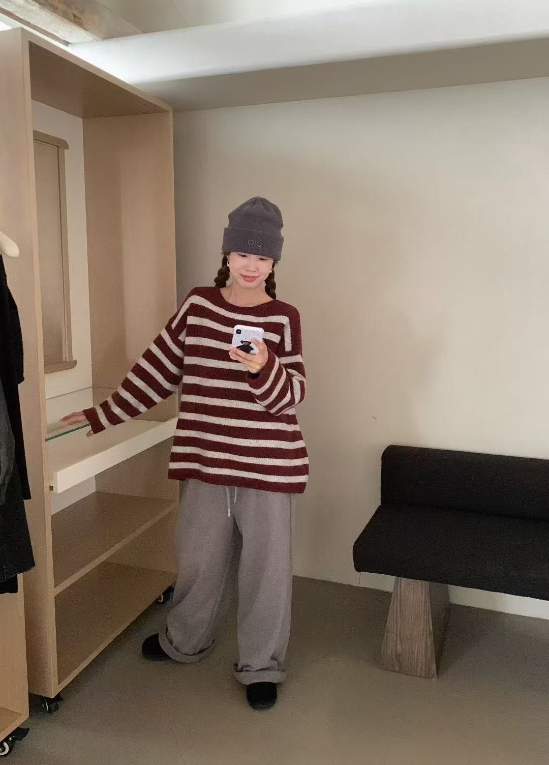 ANGE韓國代購㊣女士新款推薦時尚人氣職業真品熱賣25秋冬針織衫ANGE針織衫圖色2