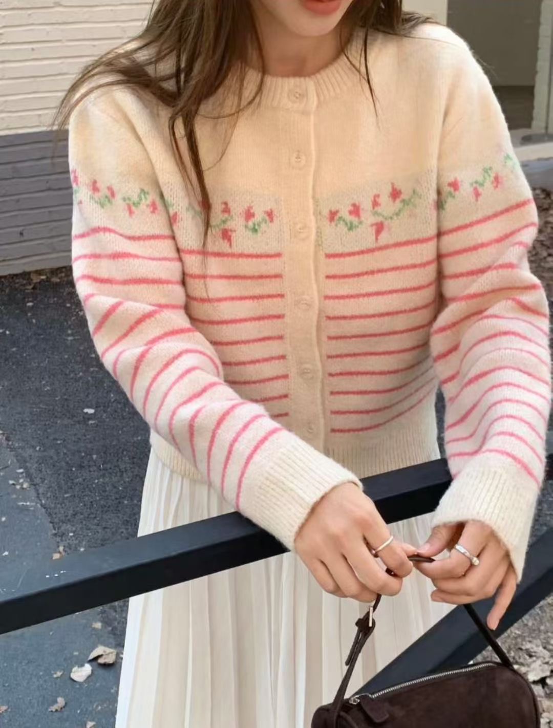 ANGE東大門㊣代購女士新款職業熱賣25秋冬推薦人氣時尚針織衫ANGE針織衫