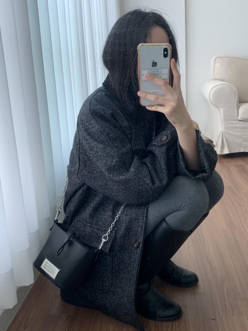 NOUVEAU韓國直郵㊣女裝新品人氣時尚25秋冬職業推薦中長款大衣NOUVEAU中長款大衣