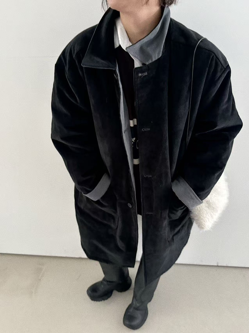 OLI SEOUL東大門㊣實拍女裝新品職業休閑人氣推薦長款風衣OLI SEOUL長款風衣