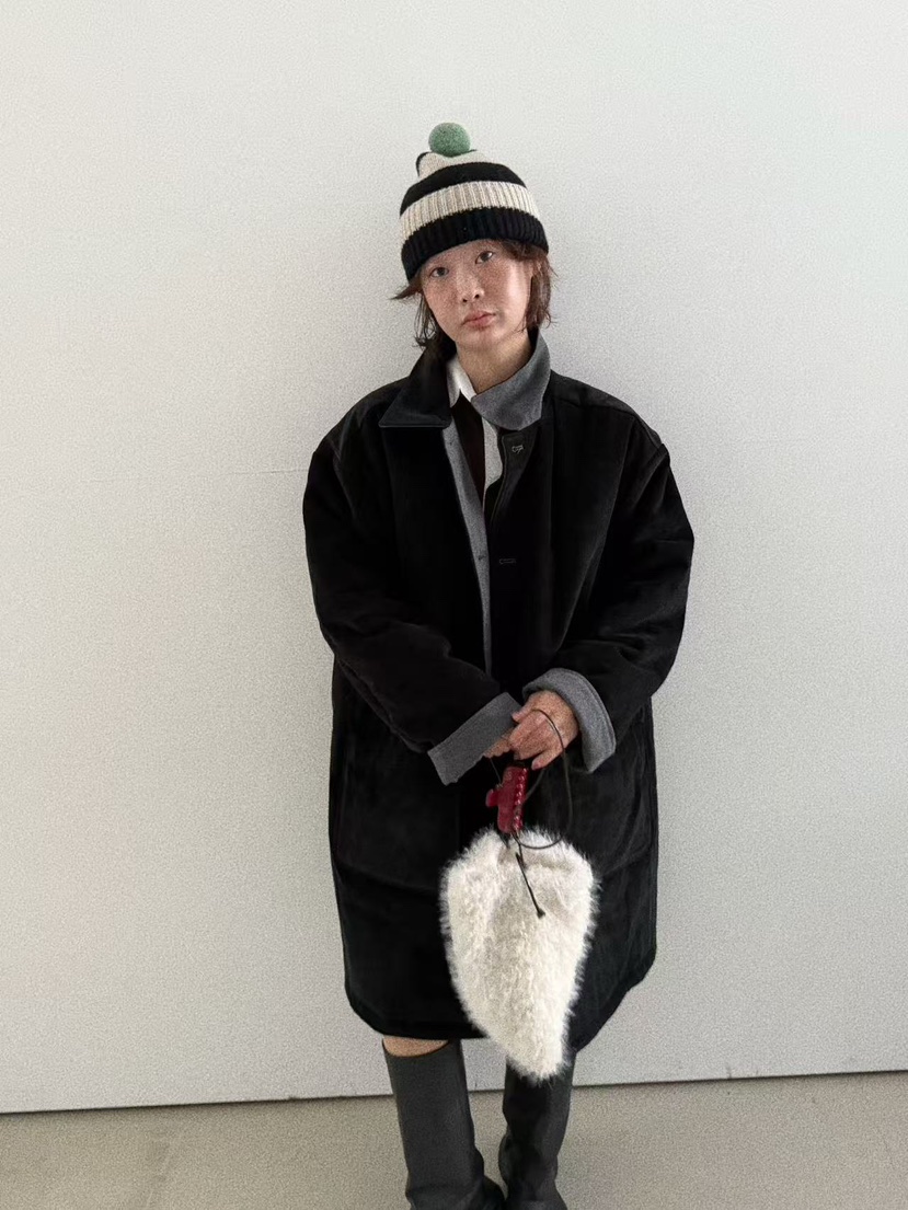 OLI SEOUL東大門㊣實拍女裝新品職業休閑人氣推薦長款風衣OLI SEOUL長款風衣