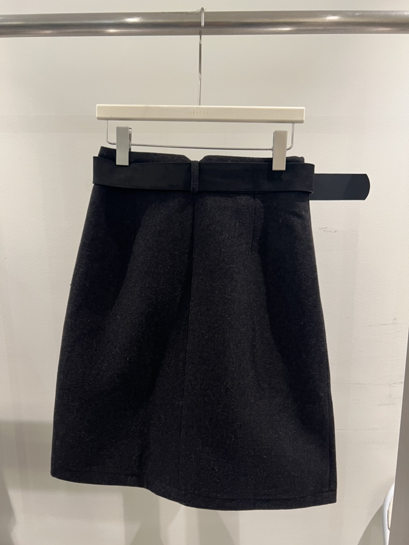 MENTOR韓國直郵㊣女士新款人氣時尚職業25秋冬真品短裙含腰帶MENTOR短裙