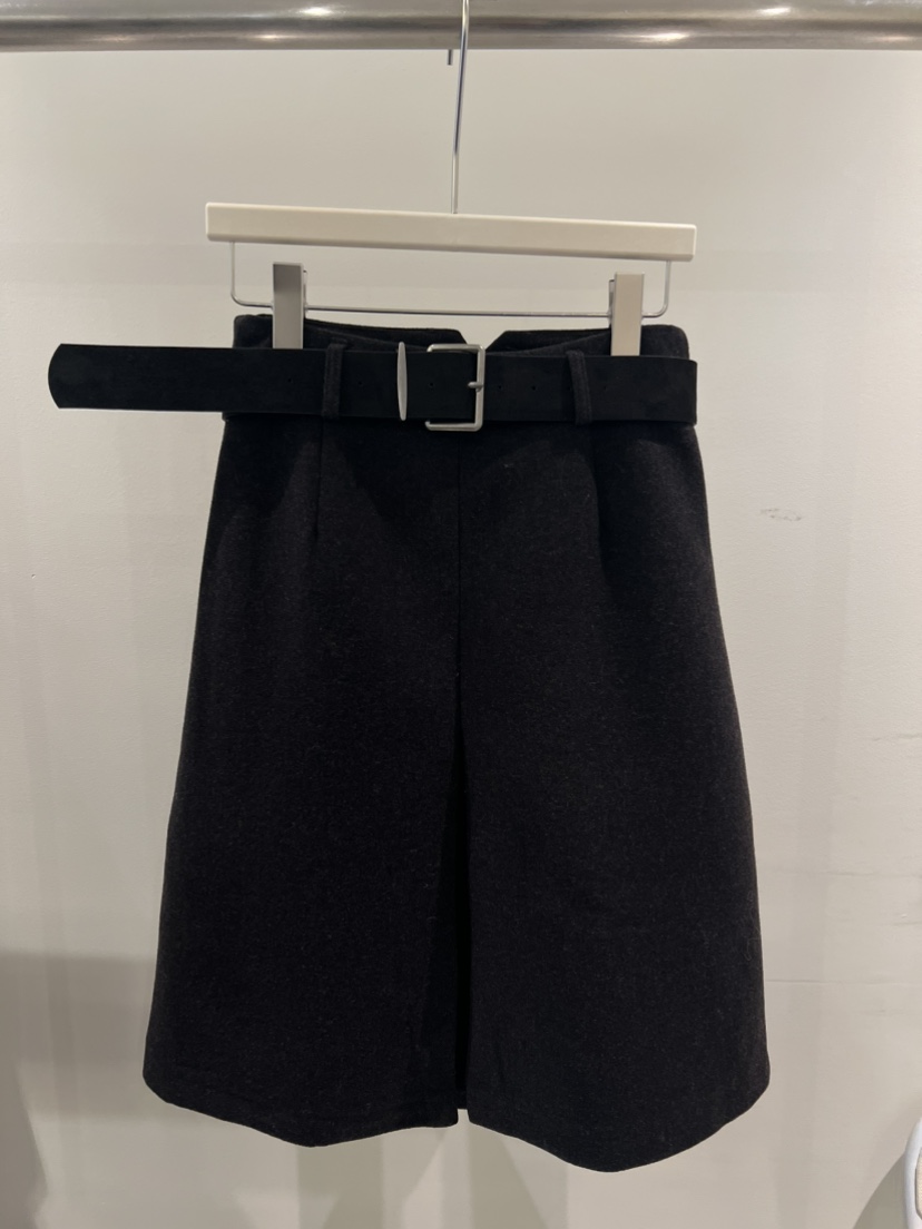 MENTOR韓國直郵㊣女士新款人氣時尚職業25秋冬真品短裙含腰帶MENTOR短裙圖色2