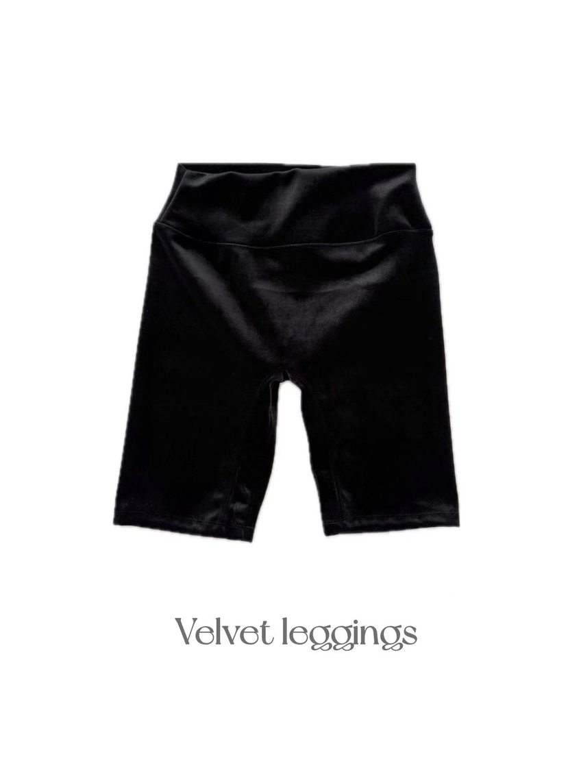 OLI SEOUL東大門㊣代購女士新品推薦職業短褲天鵝絨緊身褲OLI SEOUL短褲圖色3