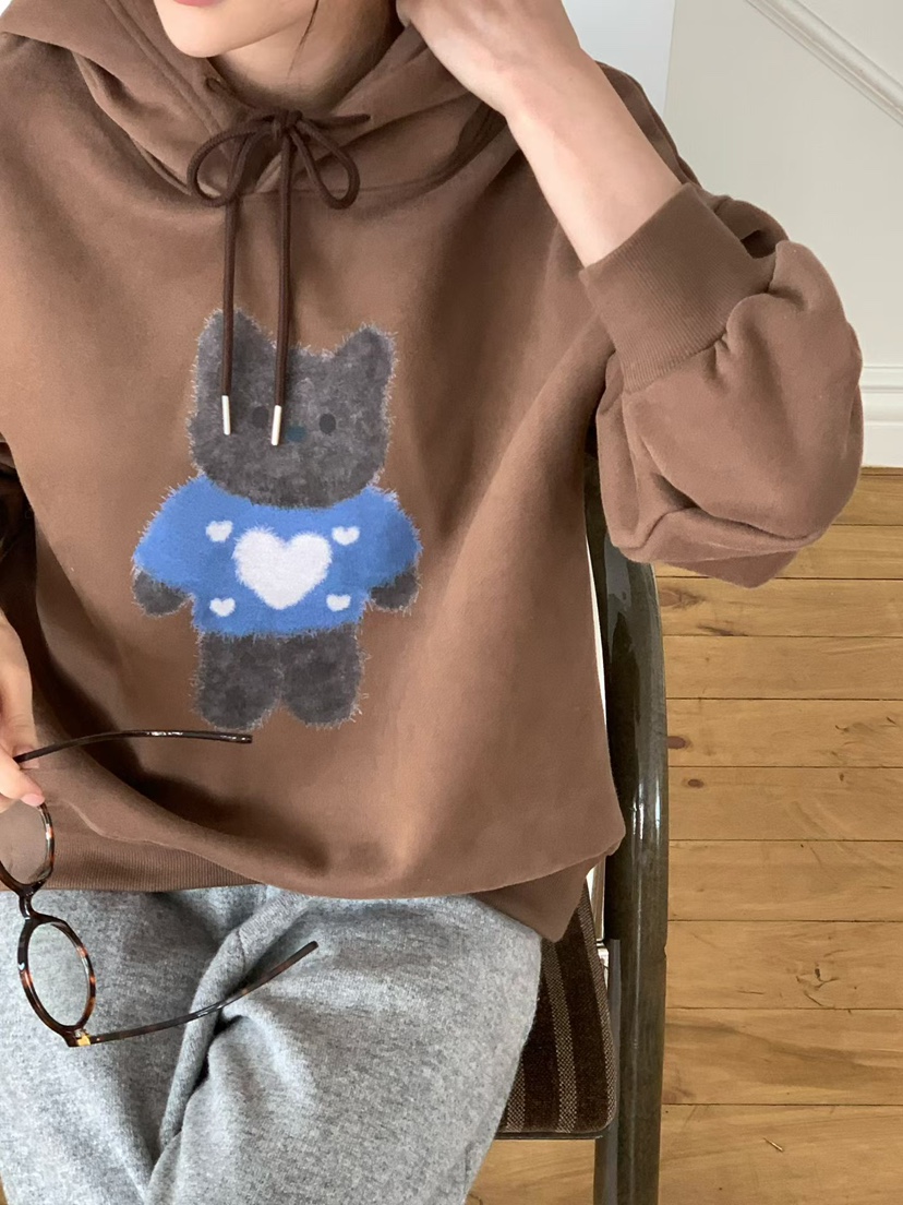 BINUS韓國直郵㊣女士新品休閑真品職業25秋冬推薦時尚衛衣加絨BINUS衛衣