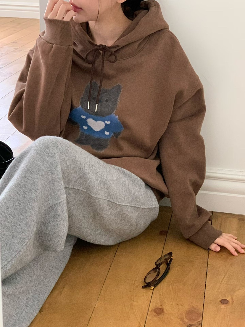 BINUS韓國直郵㊣女士新品休閑真品職業25秋冬推薦時尚衛衣加絨BINUS衛衣