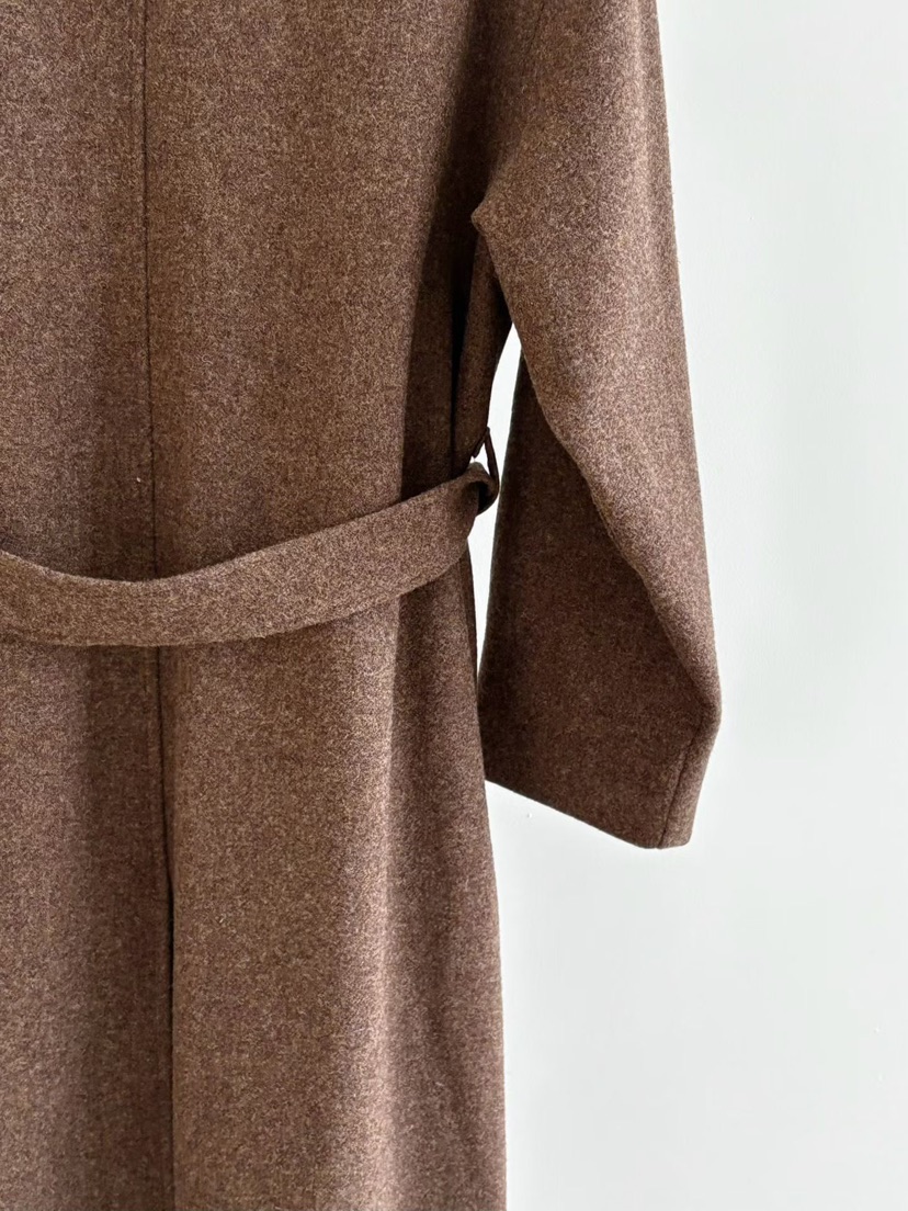 BINUS東大門㊣直郵女士新品休閑25秋冬推薦中長款大衣含腰帶BINUS中長款大衣