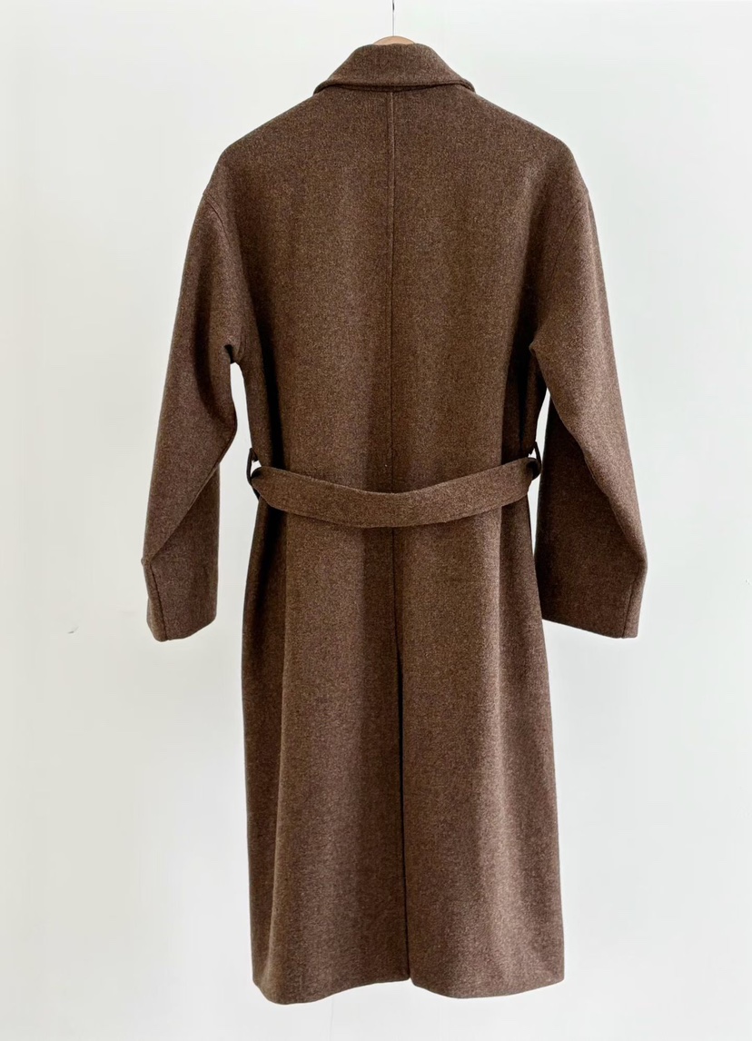 BINUS東大門㊣直郵女士新品休閑25秋冬推薦中長款大衣含腰帶BINUS中長款大衣