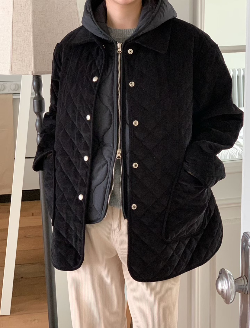 BINUS東大門㊣代購女裝新款25秋冬熱賣推薦休閑時尚短款棉服BINUS短款棉服