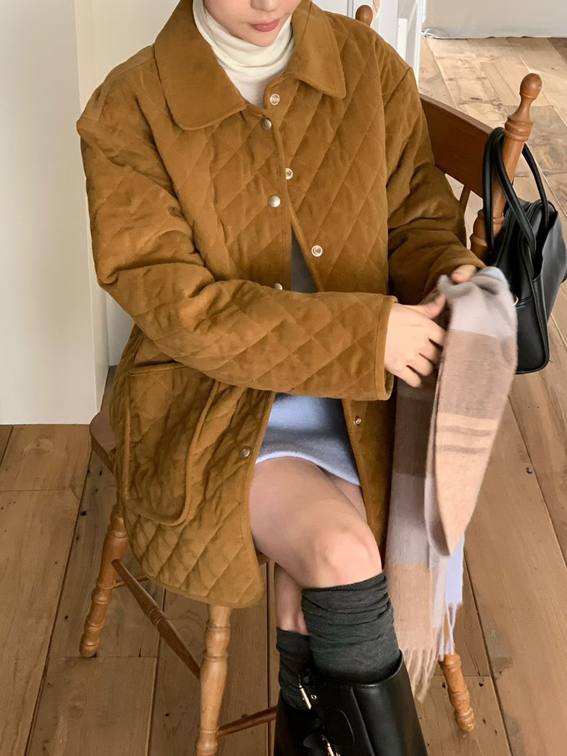 BINUS東大門㊣代購女裝新款25秋冬熱賣推薦休閑時尚短款棉服BINUS短款棉服