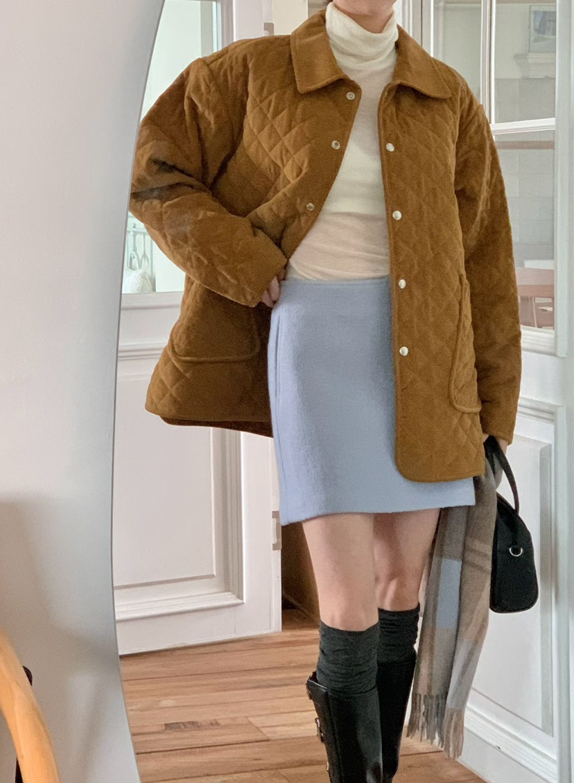 BINUS東大門㊣代購女裝新款25秋冬熱賣推薦休閑時尚短款棉服BINUS短款棉服