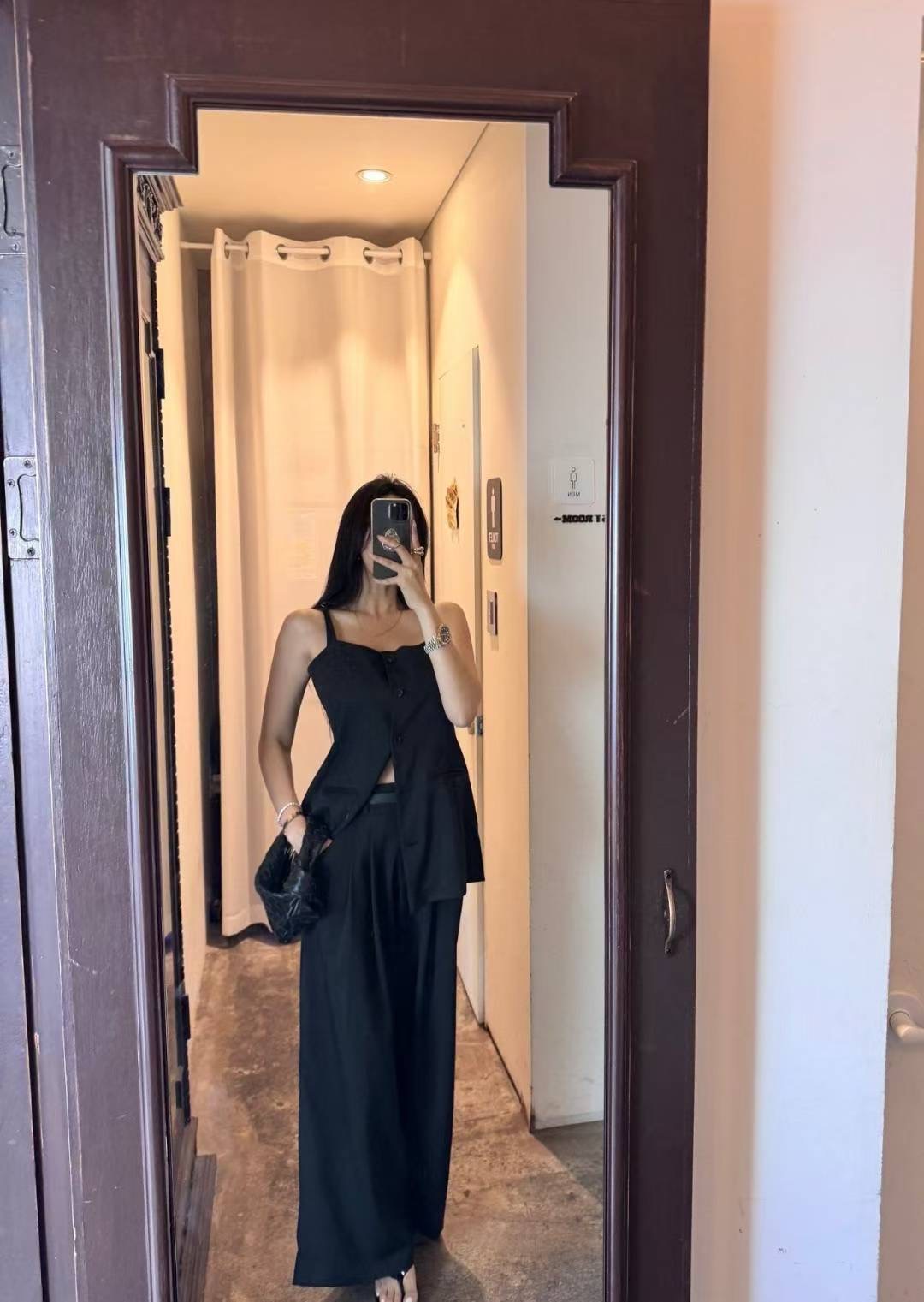 COZCAT-코즈켓-T韓國代購㊣女裝新品25秋冬熱賣休閑褲腰帶COZCAT休閑褲圖色2