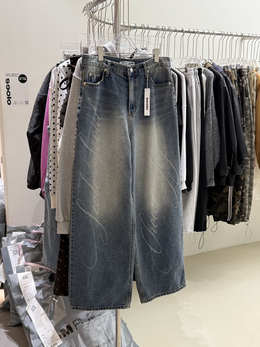 SEOLO東大門㊣代購女裝新品熱賣真品休閑時尚職業人氣牛仔褲Seolo seoul牛仔褲